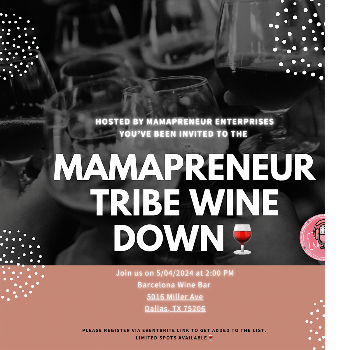 Mamapreneur Tribe Wine Down Mixer