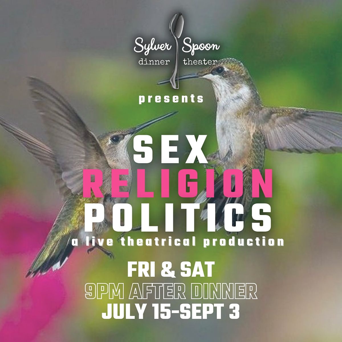 Sex Religion Politics A Live Theatrical Show At Sylver Spoon Sylver Spoon Dinner Theater 