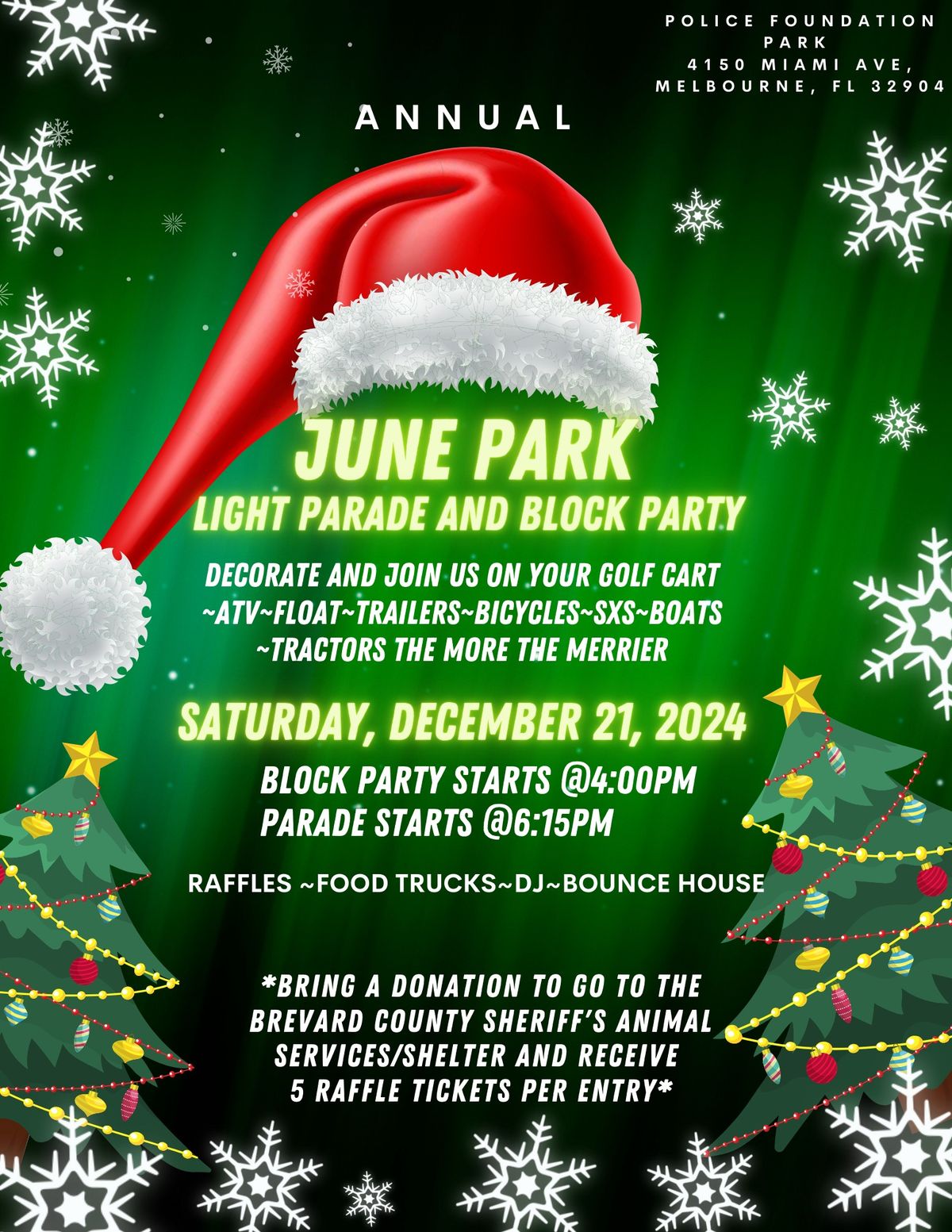 June Park Light Parade and Block Party 