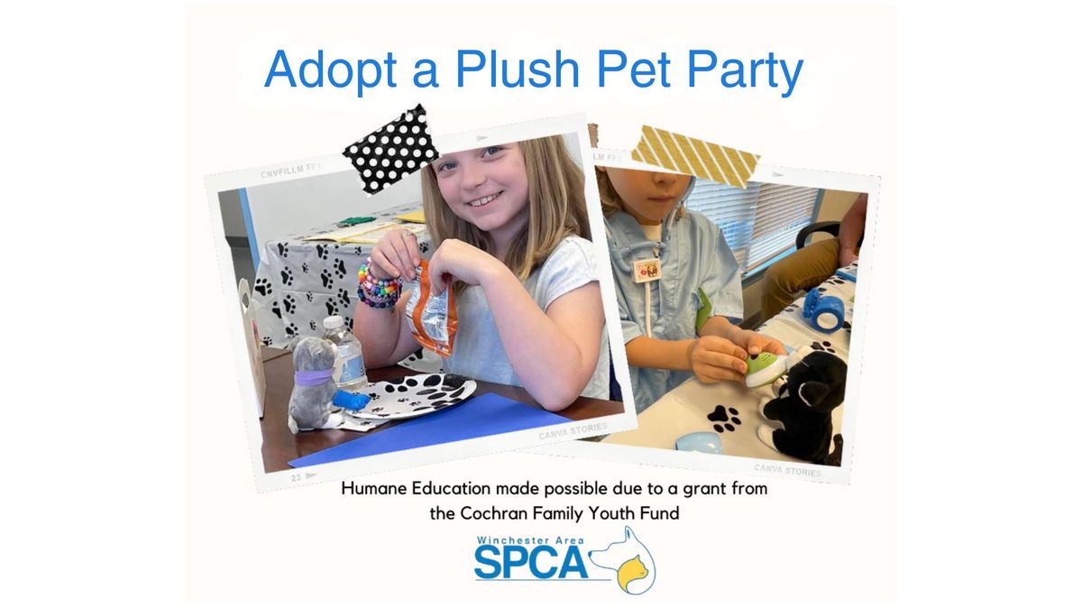 Adopt a Plush Pet Party