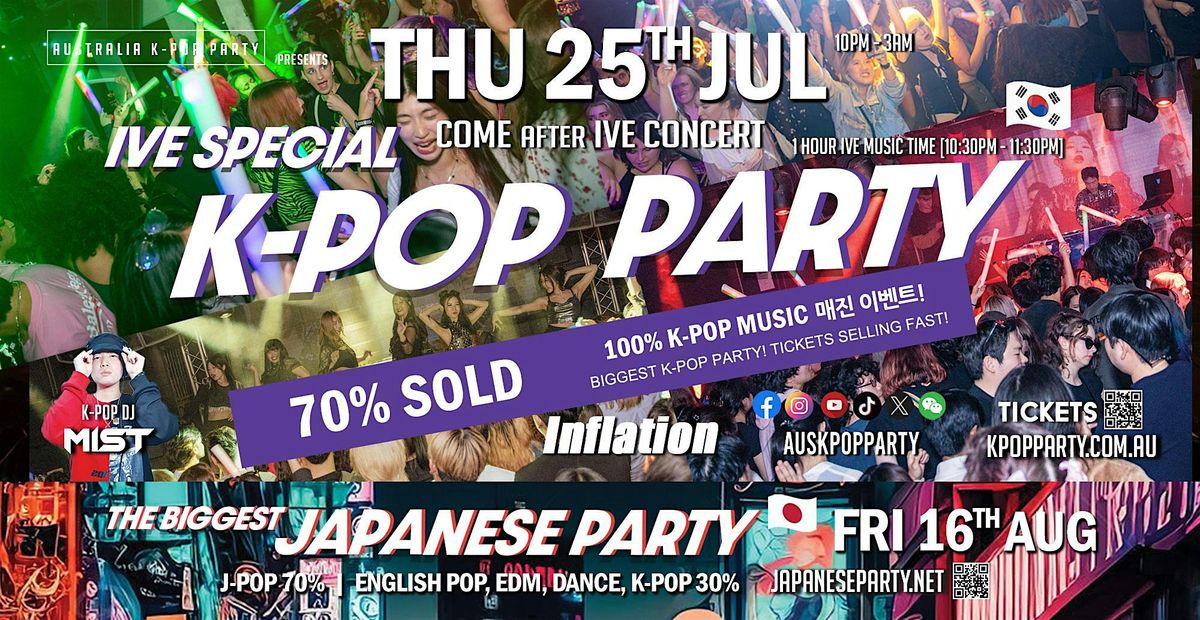 [70% Sold! IVE Concert Special] Biggest Melbourne K-Pop Party \ucf00\uc774\ud31d \ud30c\ud2f0