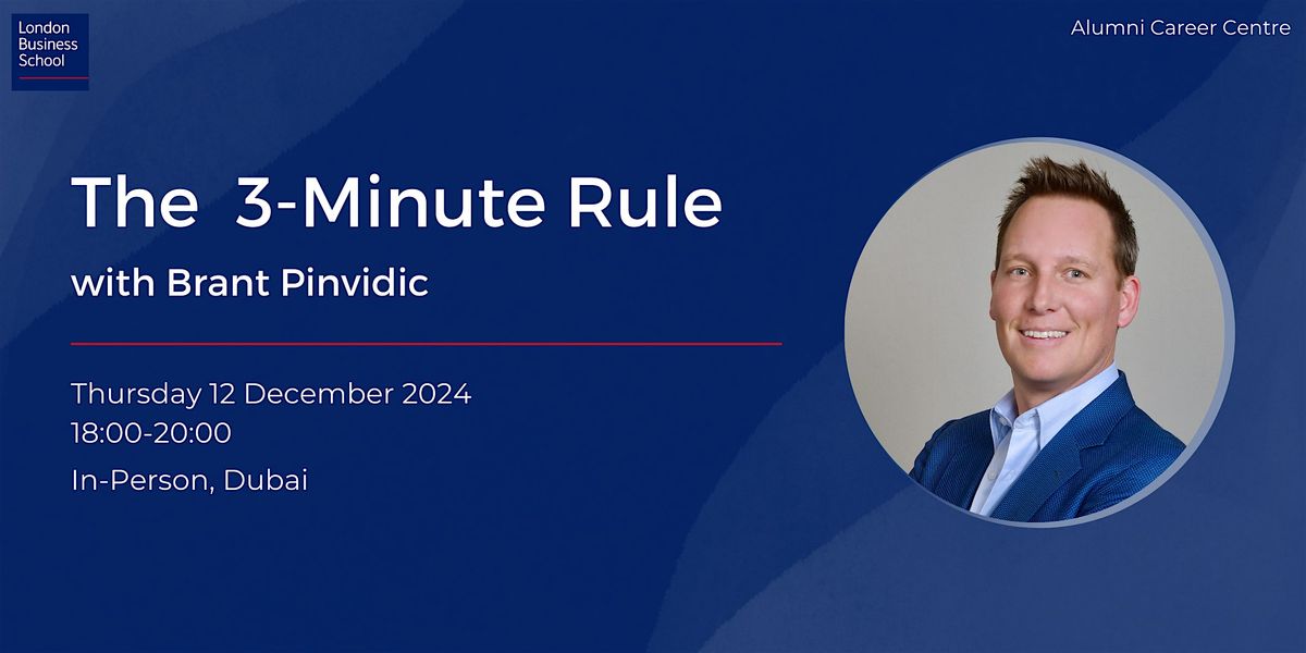 The 3 Minute Rule with Brant Pinvidic