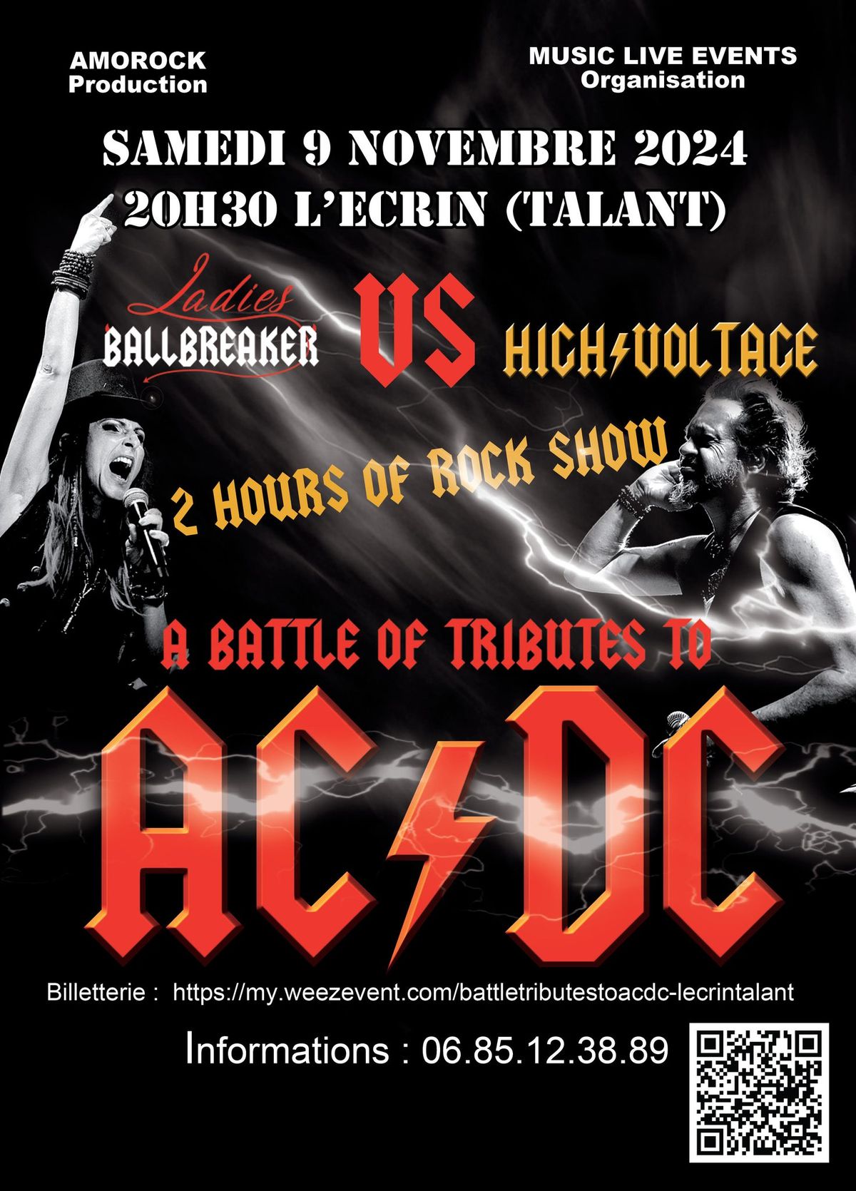 A Battle of Tributes to ACDC en Concert \u00e0 l'Ecrin \u00e0 Talant