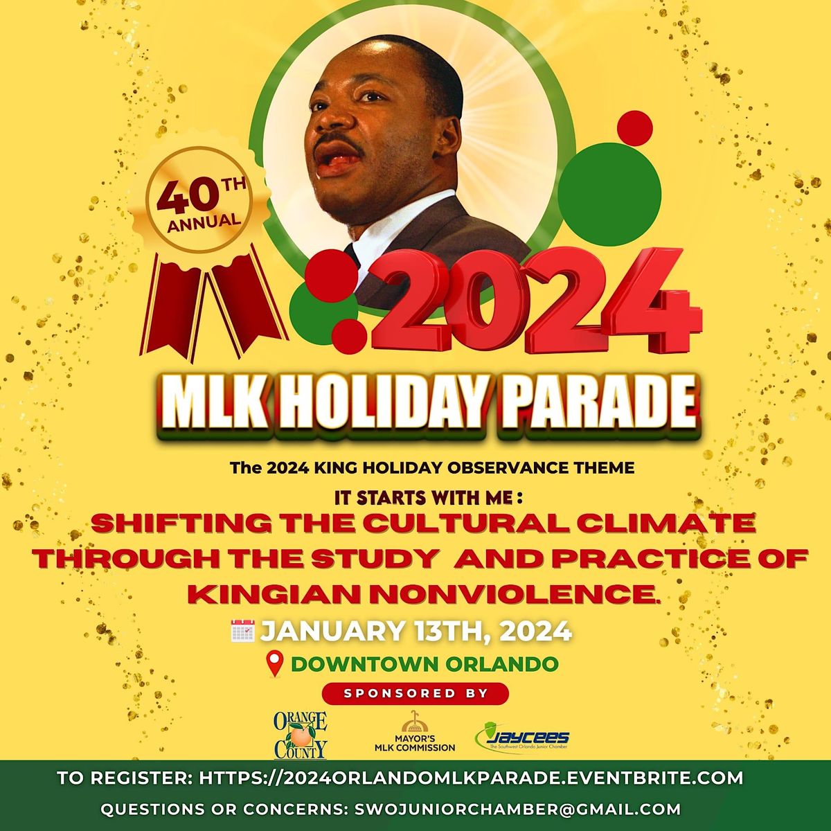 2024 Downtown Orlando MLK Holiday Parade (Saturday, January 13, 2024, 10AM)