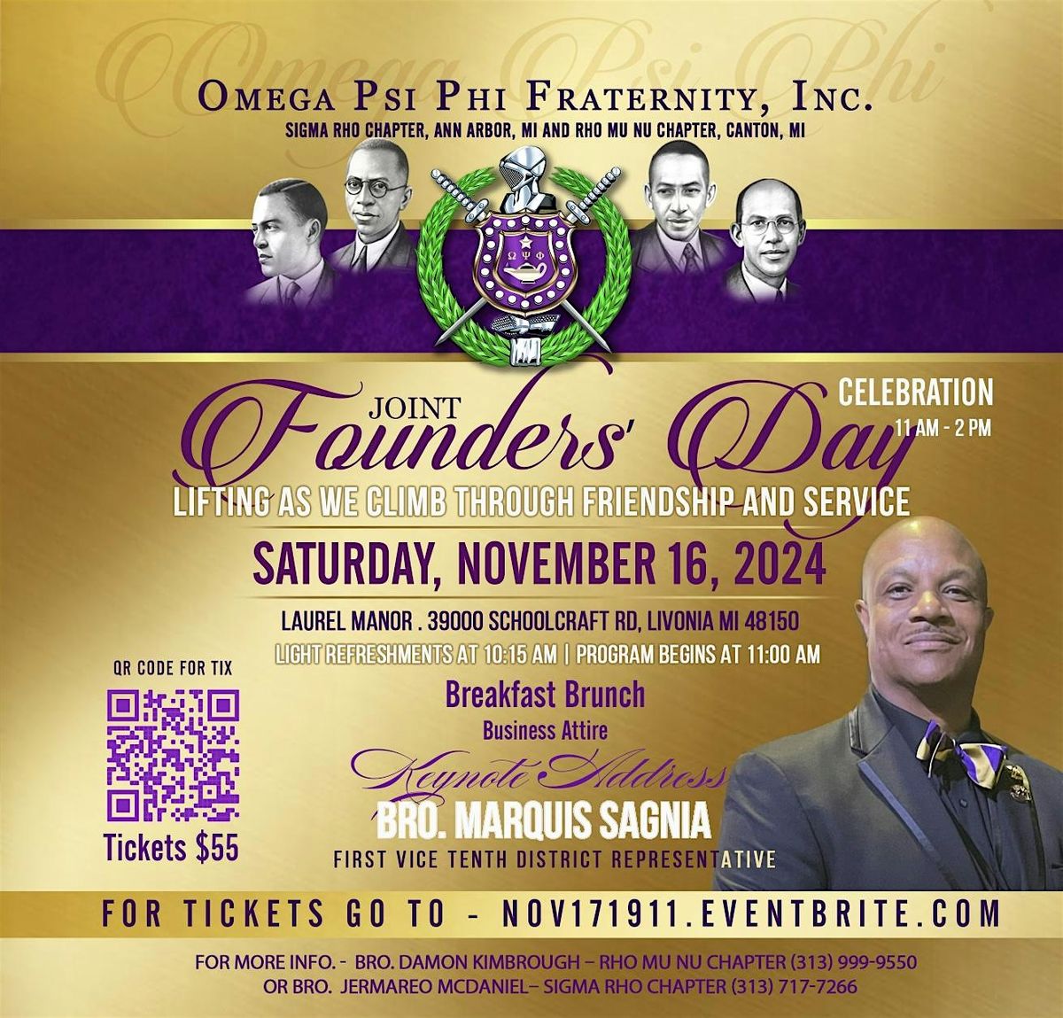 Omega Psi Phi Founders' Day 2024 - Sigma Rho & Rho Mu Nu Chapters