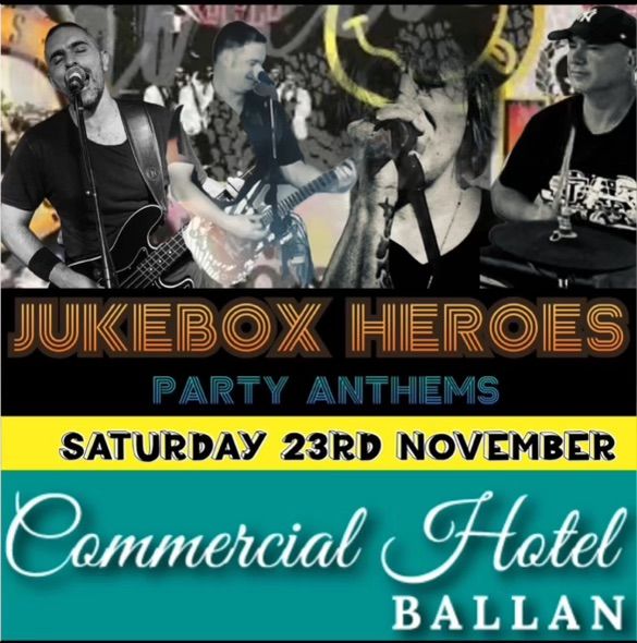 Commercial Hotel Ballan The Jukes are coming to rock the night away save the date