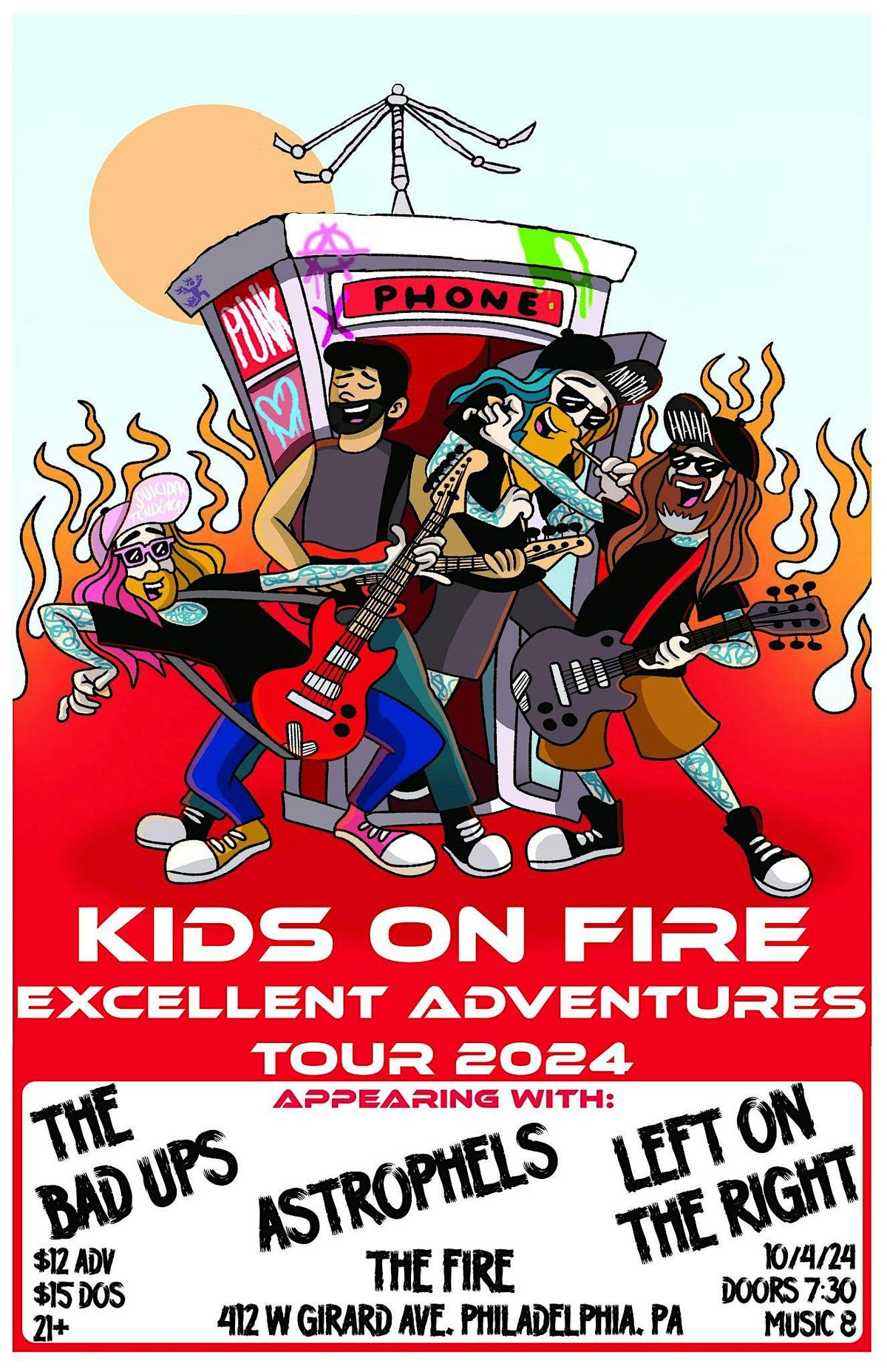 The Bad Ups \/ Kids On Fire (WA) \/ Astrophels \/ Left on the Right