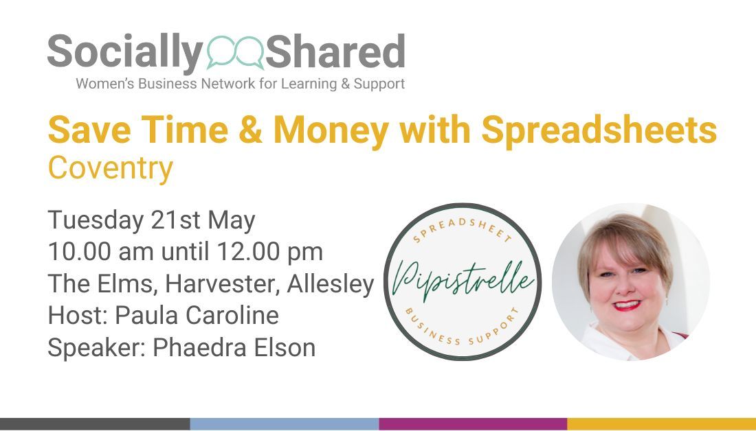 Socially Shared Coventry - Save Time and Money with Spreadsheets