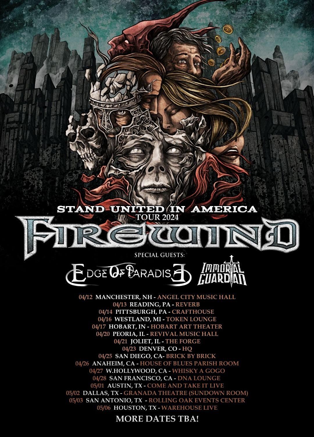 FIREWIND with Special Guests: Edge of Paradise and Immortal Guardian