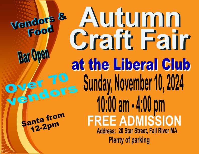 2024 Autumn Craft Fair at the Liberal Club Nov 10