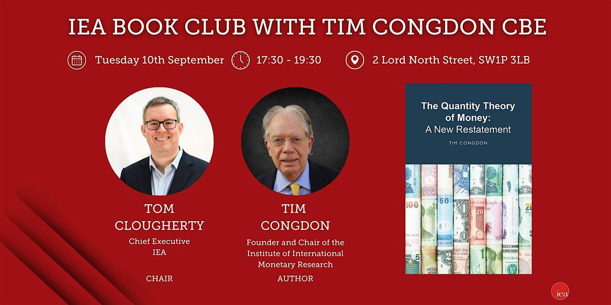 IEA Book Club with Professor Tim Congdon CBE