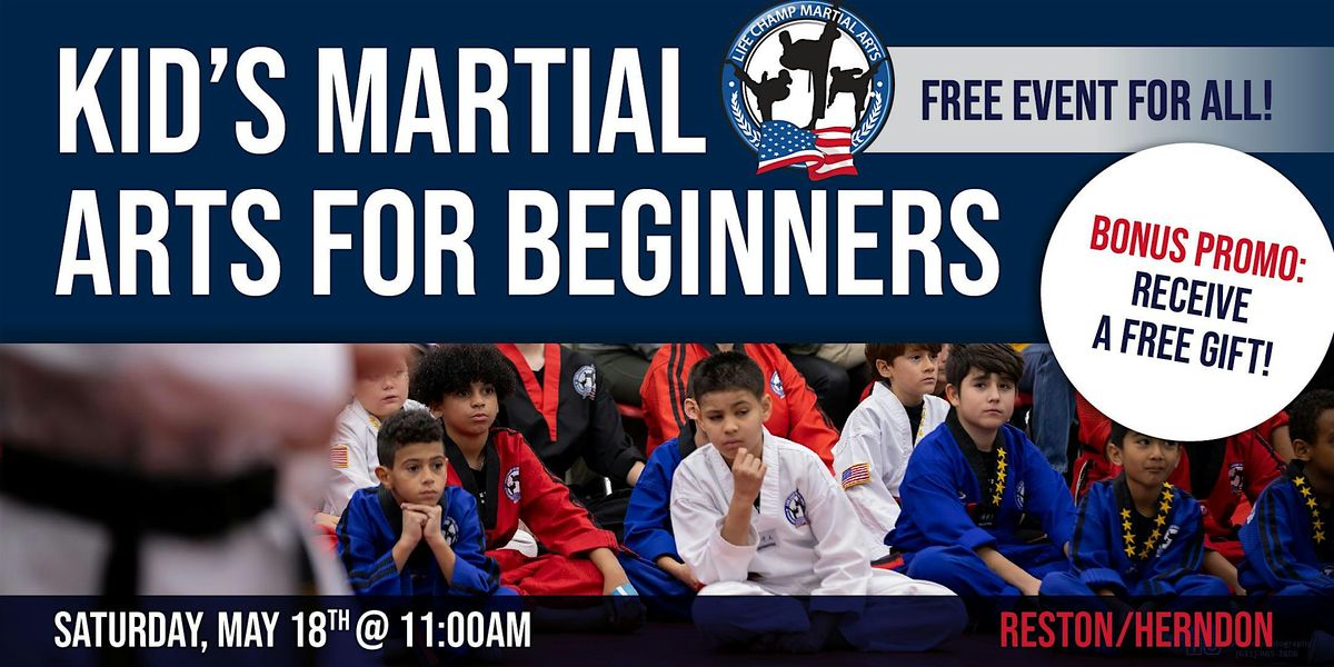FREE CLASS - Kids Martial Arts for Beginners (Reston\/Herndon)