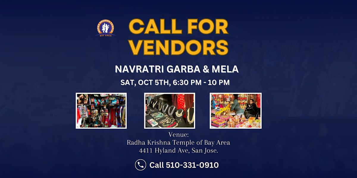 Calling Vendors!!! Navratri Garba & Mela