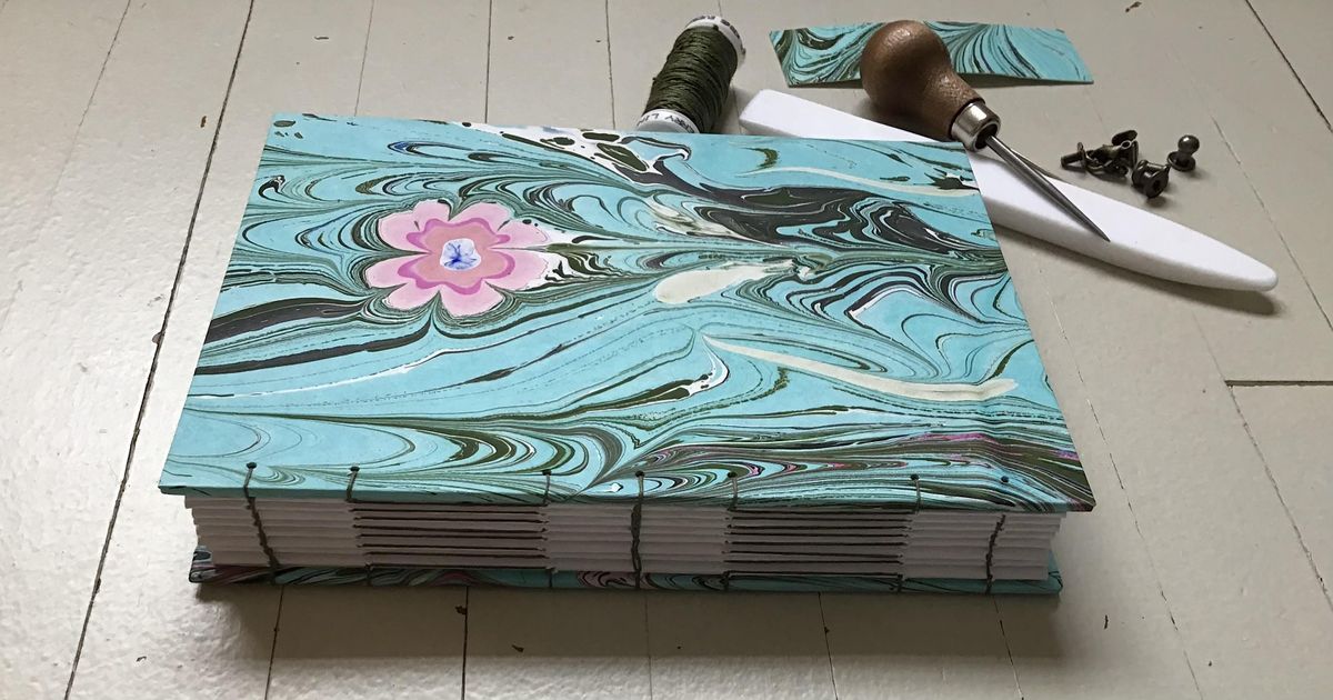 2 Day Paper Marbling & Bookbinding Experience with Local St. Louis Artist