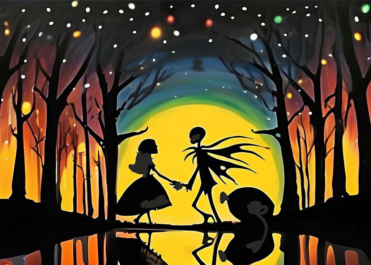 Slightly Nerdy Paint Parties at Modern Games - A Jack & Sally Christmas