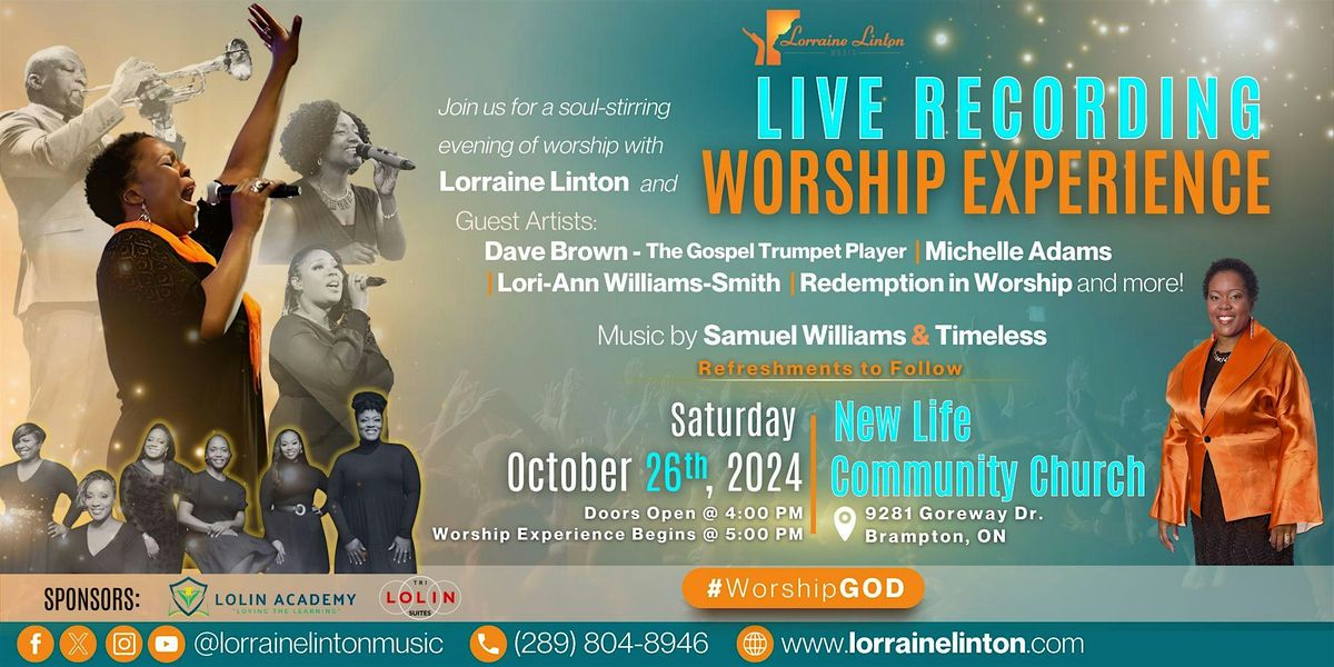 Live Recording Worship Experience with Lorraine Linton and Guests