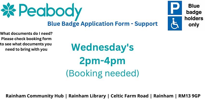 Blue Badge Application Appointments @ Rainham Library