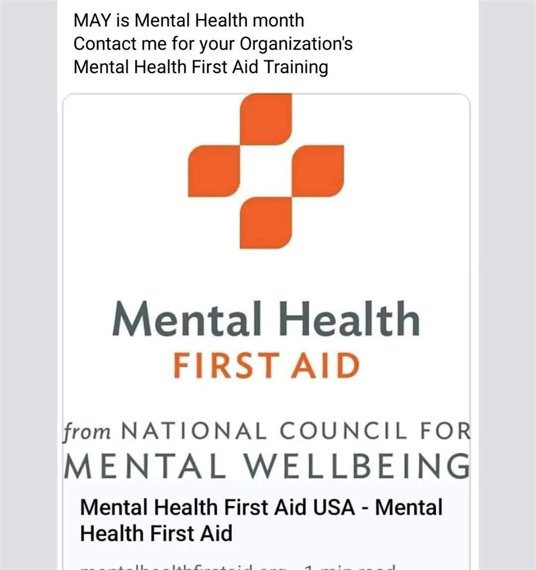 FREE Youth Mental Health First Aid Training for Adults working with Youth