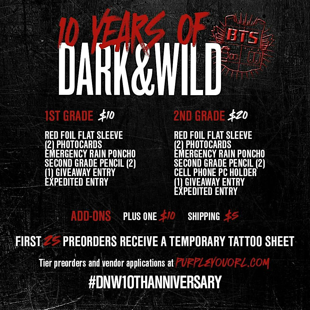 Dark & Wild Donation Tiers