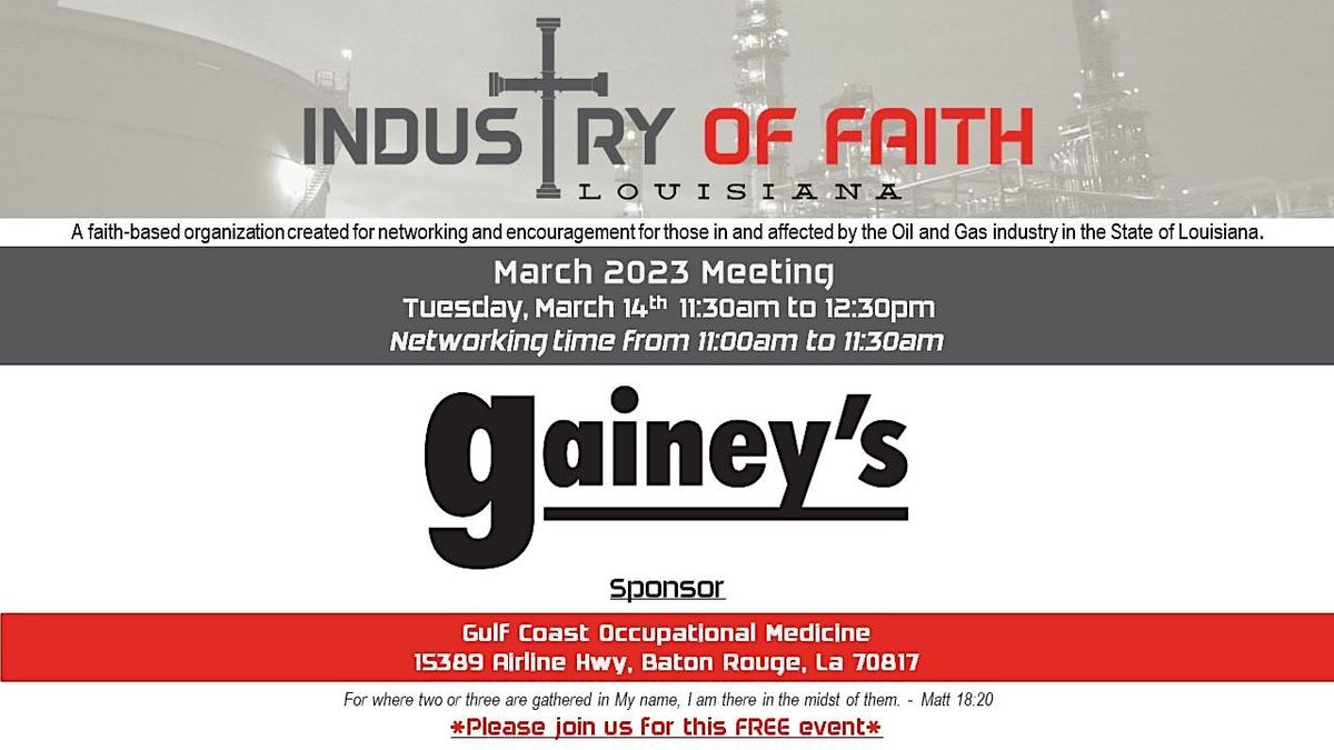 Industry of Faith - March 2023 Luncheon