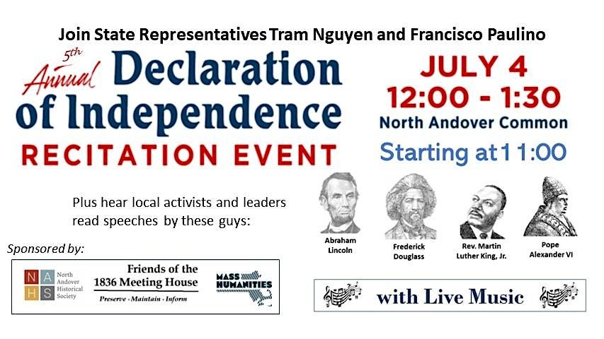 5th Annual Fourth of July Declaration of Independence Recitation Event