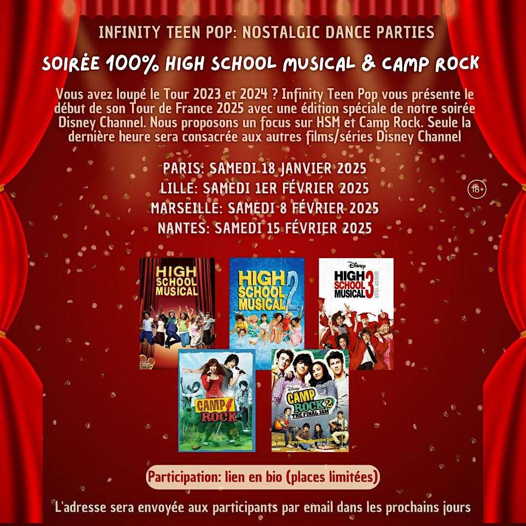 Soir\u00e9e 100% High School Musical & Camp Rock (Nantes)