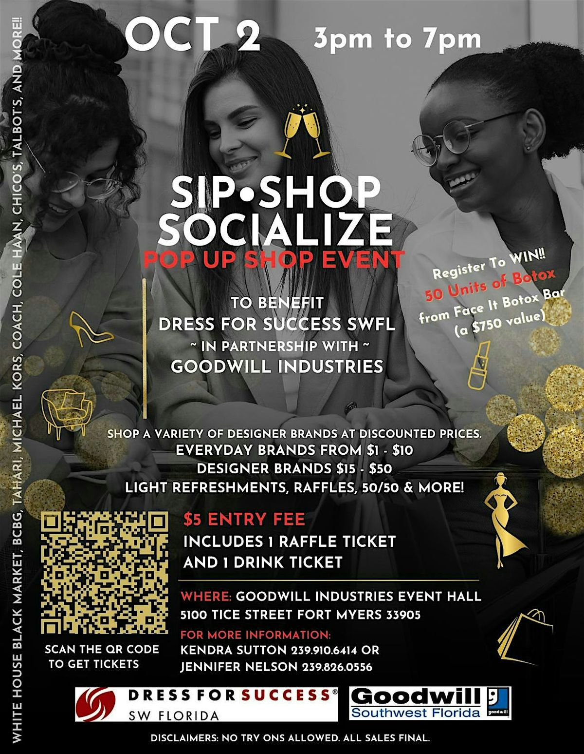 Sip, Shop & Socialize Pop Up Fashion Sale