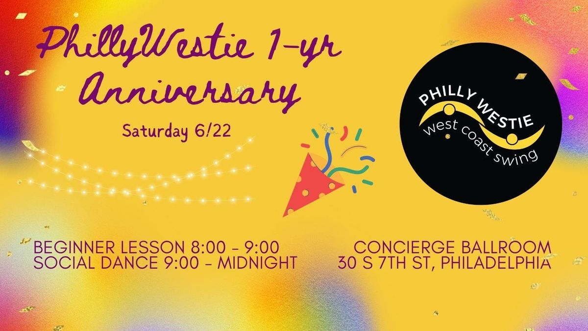 June 22nd: Philly Westie's Anniversary Party!