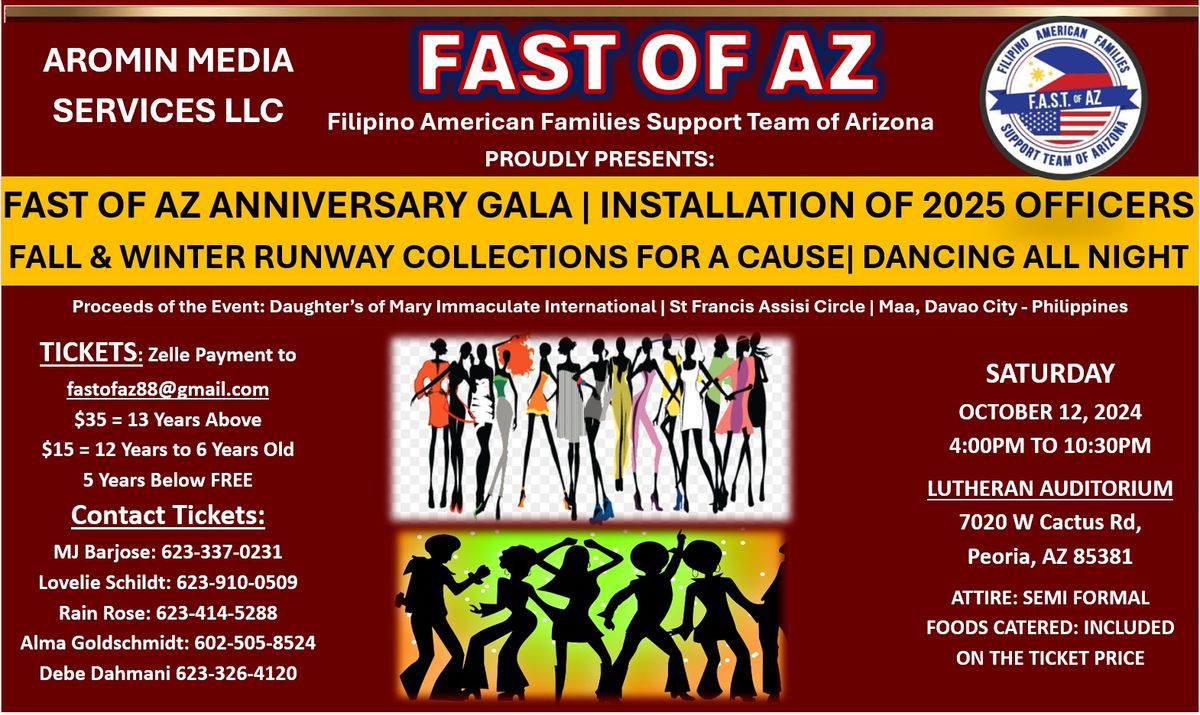 FASTOFAZ ANNIVERSARY GALA| INSTALLATION OF 2025 OFFICERS| FALL&WINTER RUNWAY COLLECTIONS FOR A CAUSE