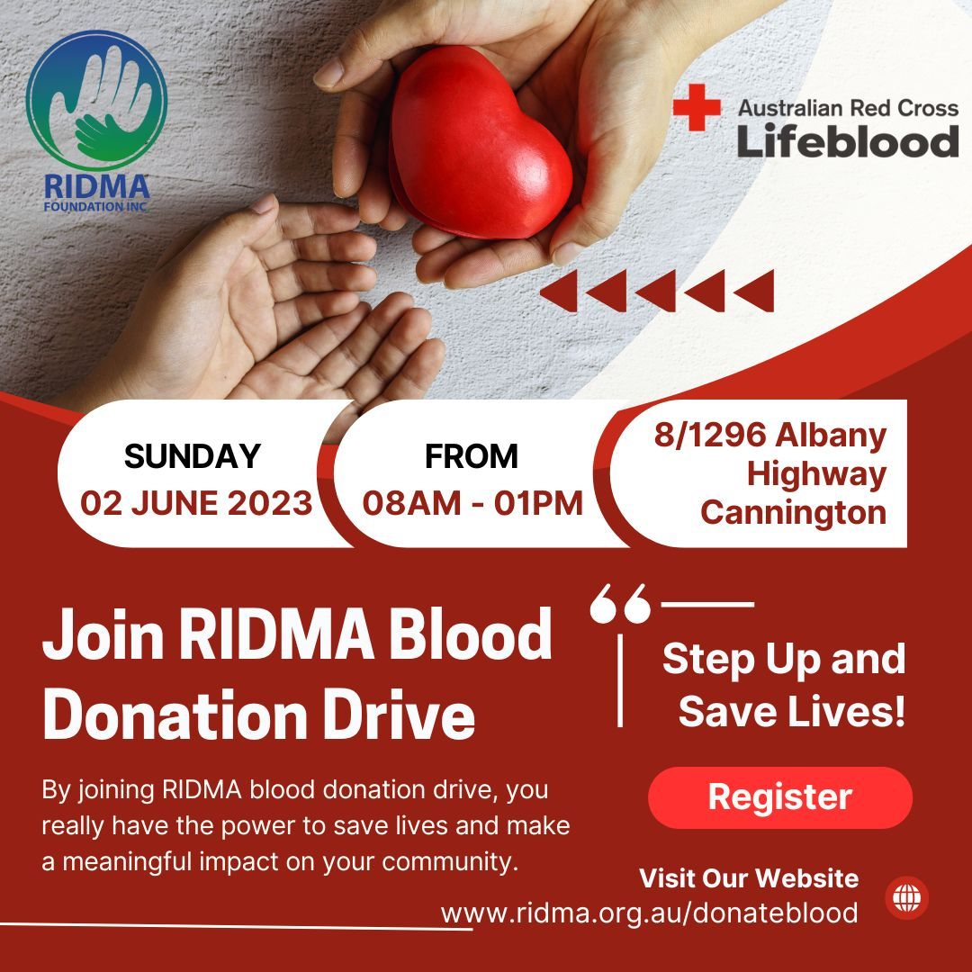 Join RIDMA Blood Donation Drive
