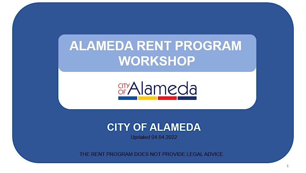 Alameda Rent Program Informational Workshop