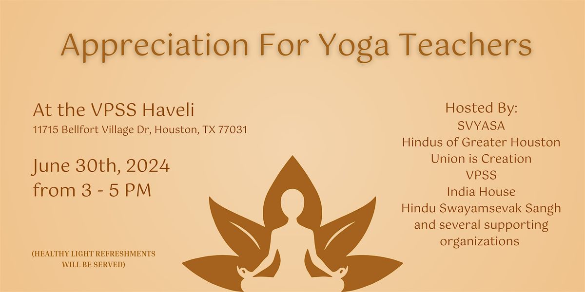 Appreciation for Yoga Teachers