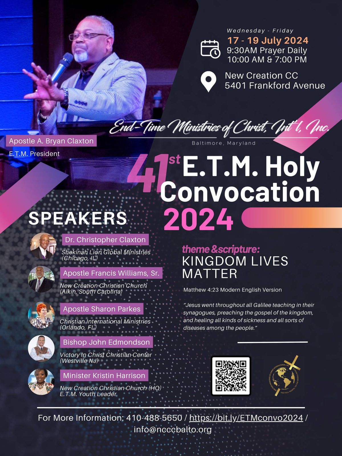 41st End-Time Ministries Holy Convocation