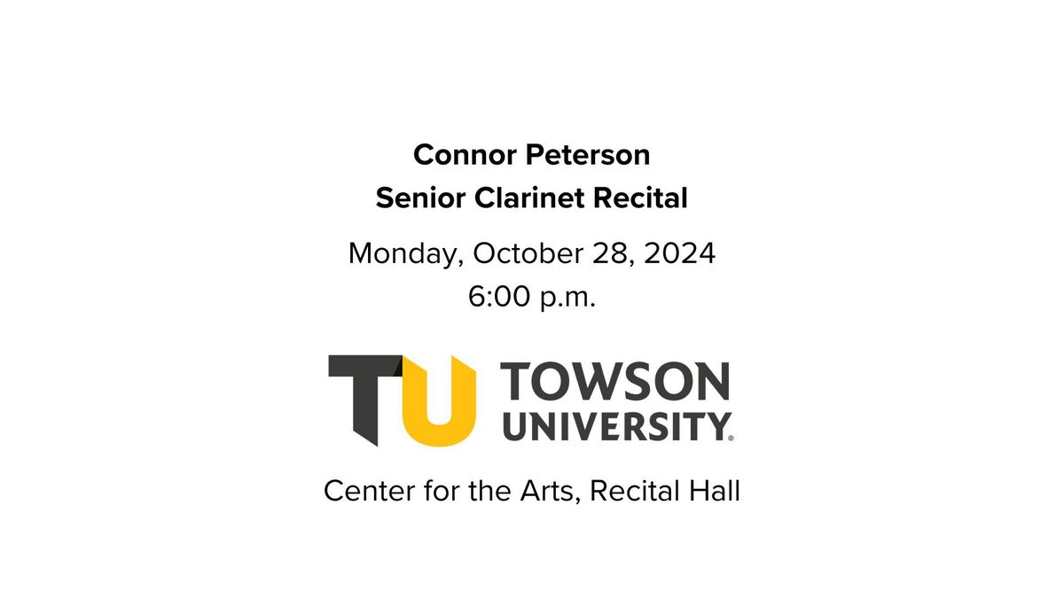 Connor Peterson Senior Clarinet Recital