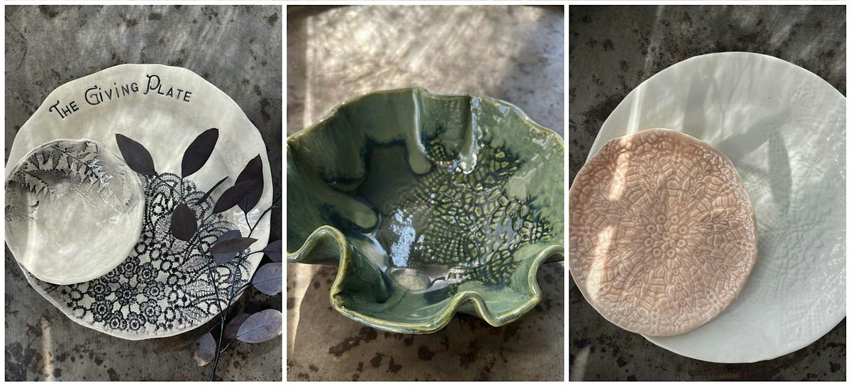 Perfectly imperfect Pottery ceramic Plate\/Bowl Workshop @ Patina at Home