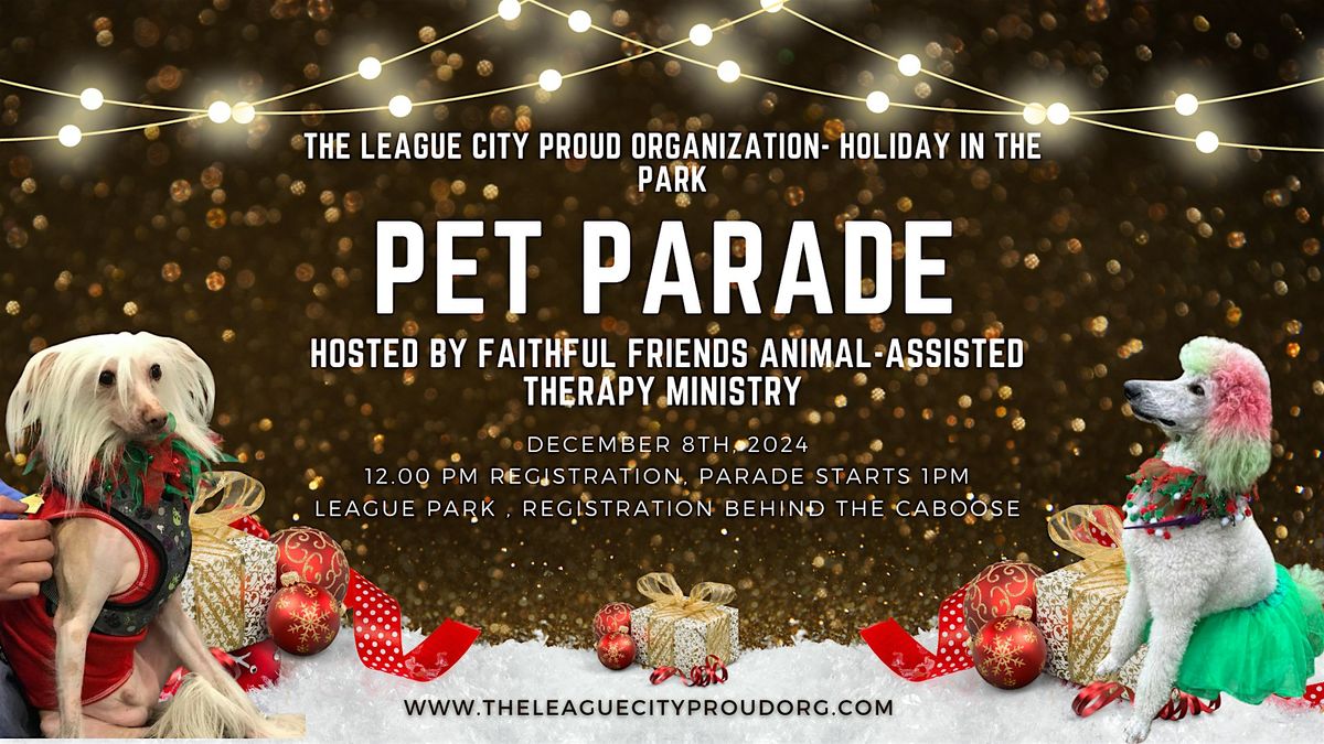 Pet Parade at Holiday in the Park hosted by Faithful Friends Animal Assisted Therapy