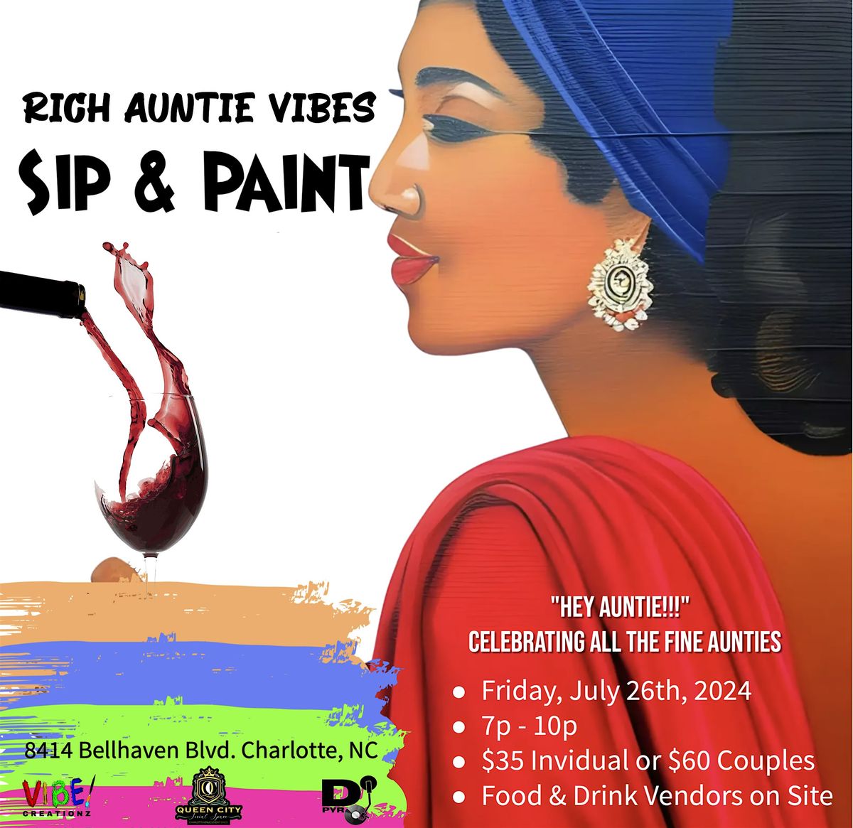 Rich Auntie Vibes Sip & Paint