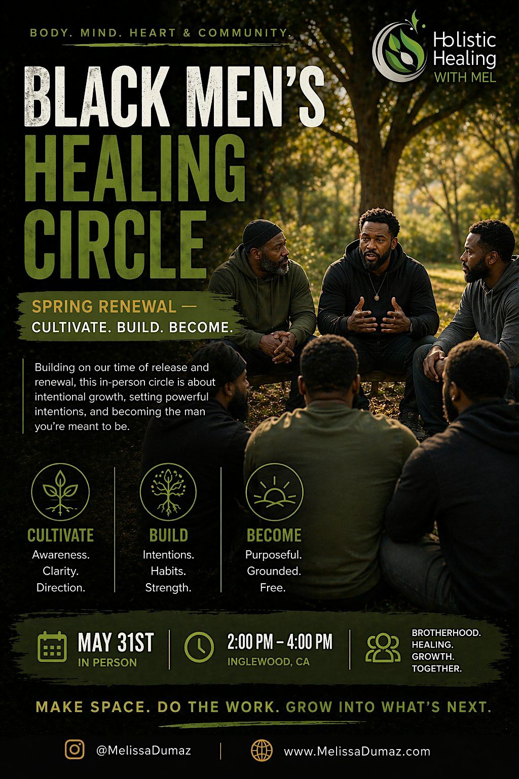 Black Men\u2019s Healing Circle- May 31, 2026