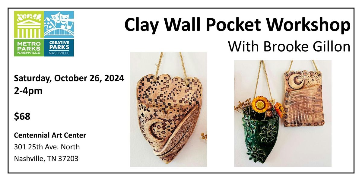 Clay Wall Pocket Workshop with Brooke Gillon