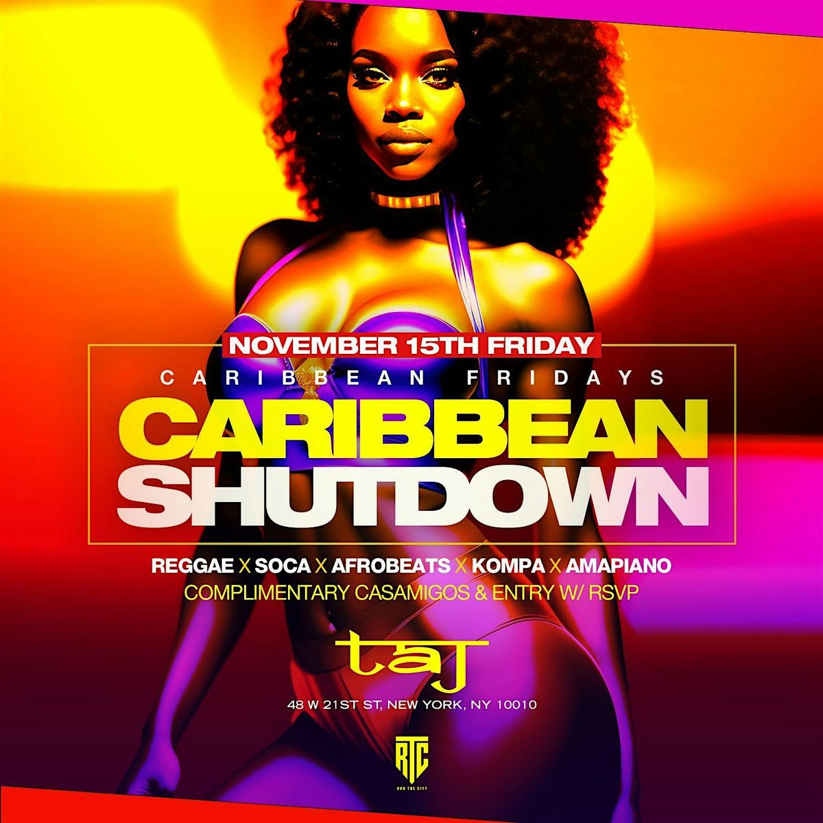 Caribbean Shutdown  @  Taj: Everyone Free Entry with Rsvp