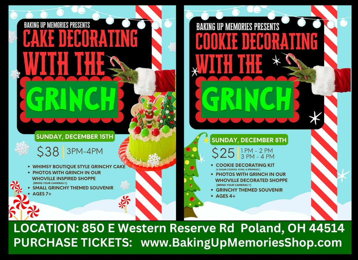 FAMILY CAKE DECORATING WITH THE GRINCH CHRISTMAS EVENT 