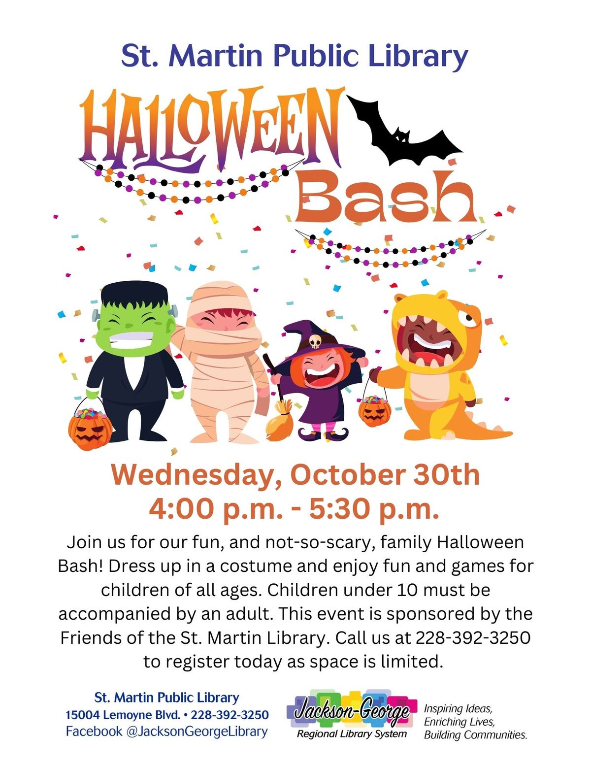  St. Martin Public Library HALLOWEEN Bash