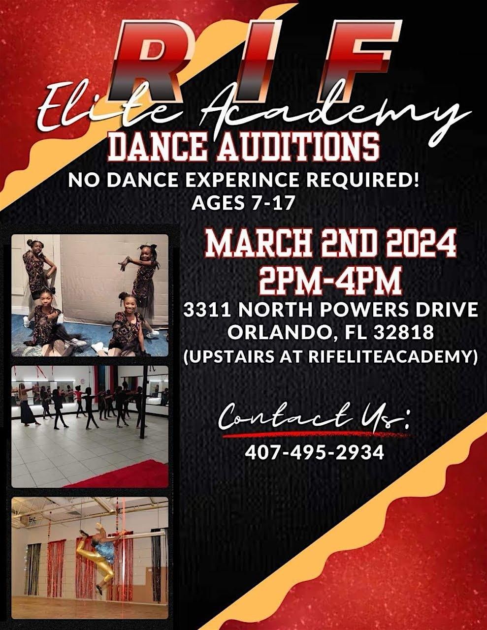 RIF Elite Academy Dance Auditions