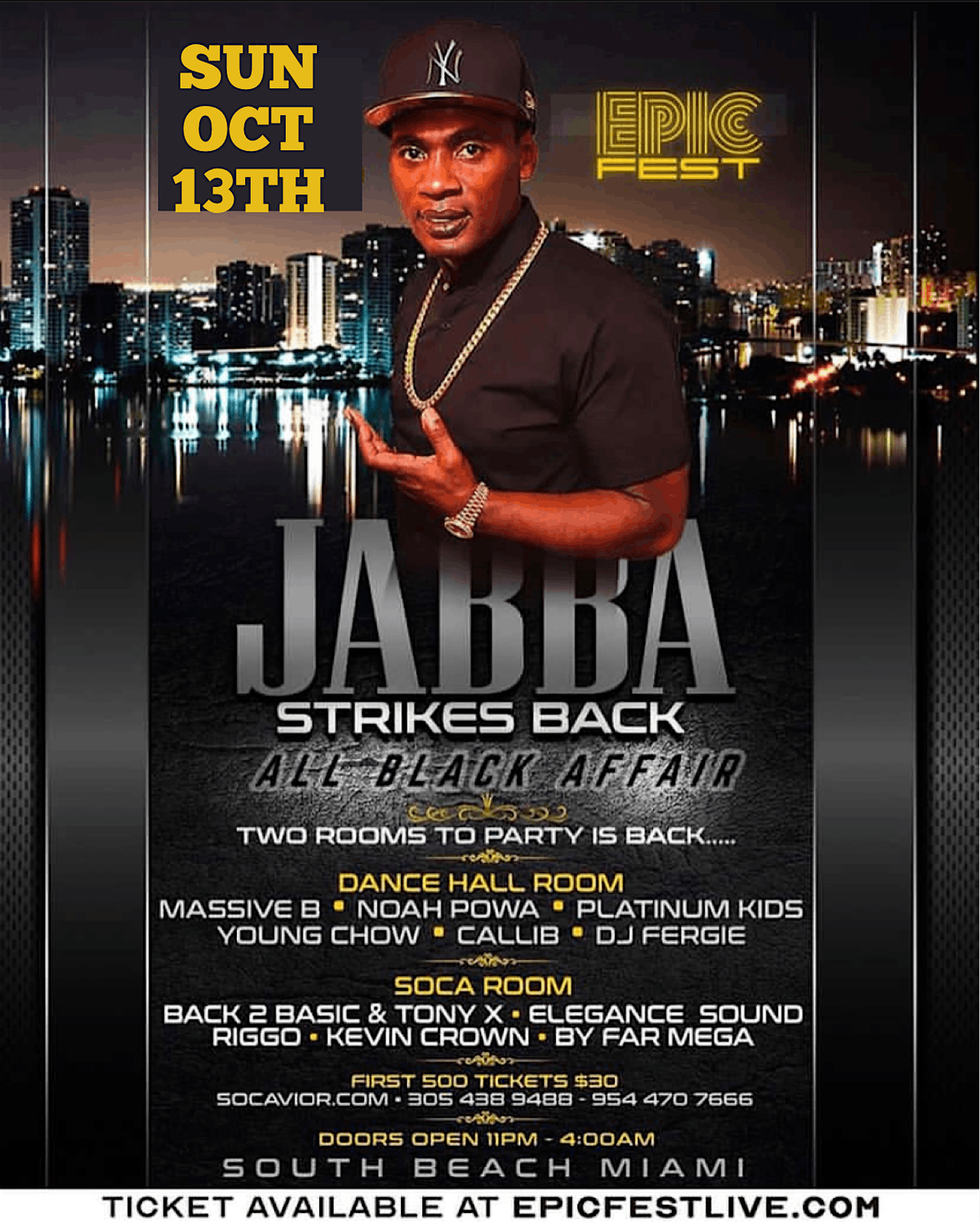 JABBA STRIKES BACK | The Biggest All Black Party Miami Carnival