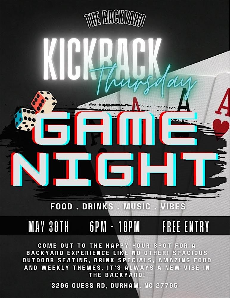 Kickback Thursday Game Night