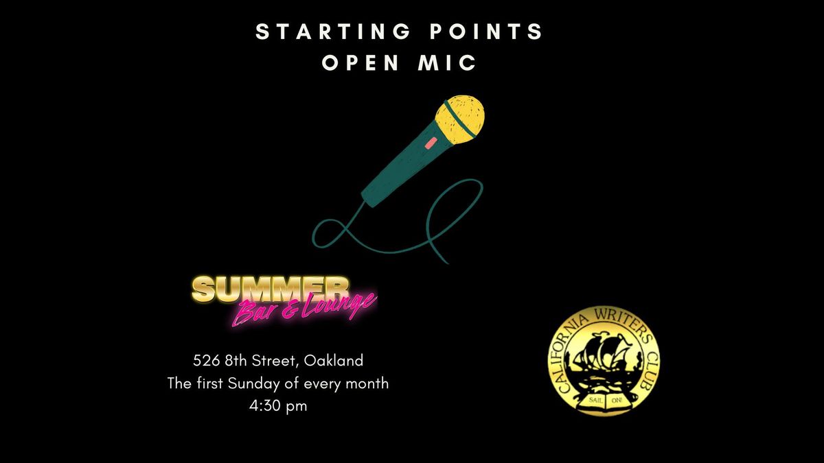 Starting Points October Open Mic