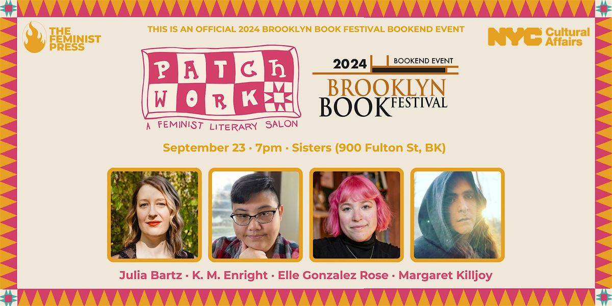 Patchwork Literary Salon + BKBF: Bartz, Enright, Gonzalez Rose, Killjoy