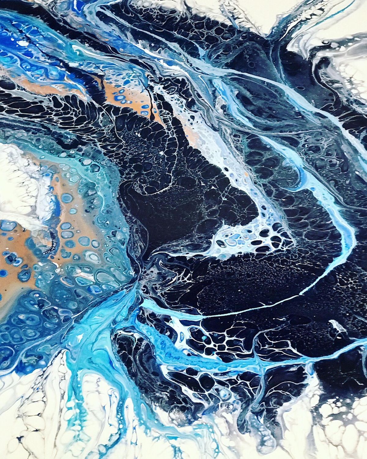 Acrylic Pouring at Hampton Station