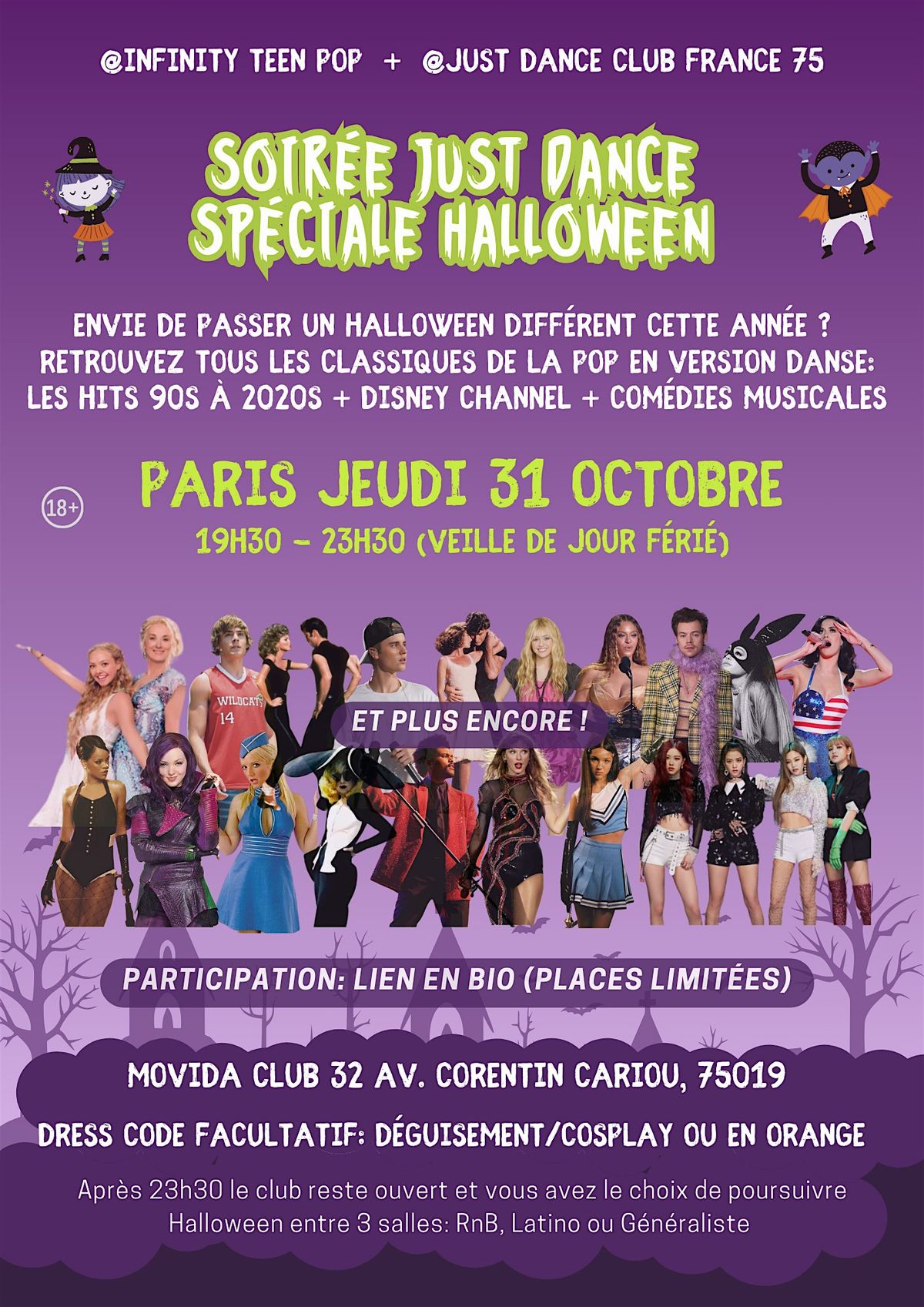 Soir\u00e9e Just Dance - Sp\u00e9ciale Halloween (Hits Pop 90s \u00e0 2020s) - Paris