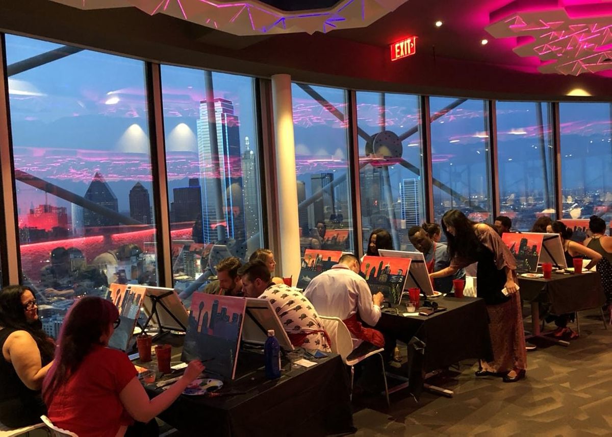 Painting With A View at Reunion Tower !
